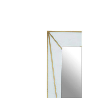 Sena White Marble with Gold Inlay 5x7 Photo Frame