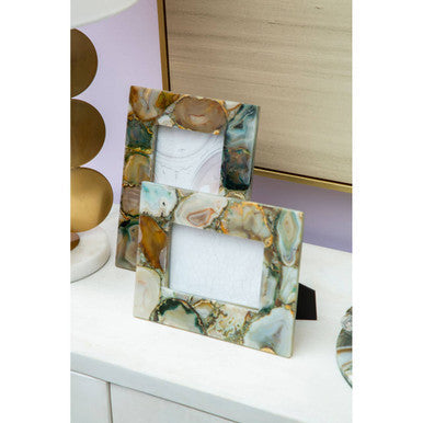 Small Green Agate 4In X 6In Photo Frame | Bowerbird