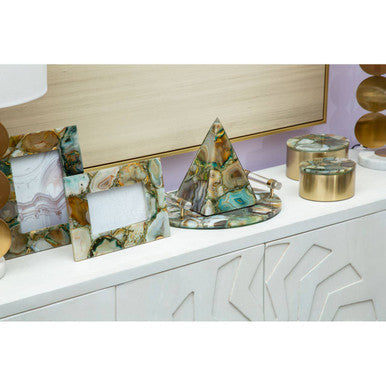 Large Green Agate 5In X 7In Photo Frame | Bowerbird