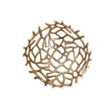 Small Gold Finish Coral Effect Bowl | Prato