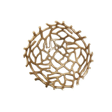Prato Small Gold Finish Coral Effect Bowl