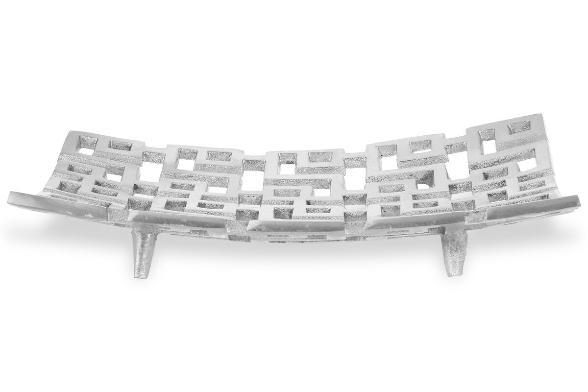 Delphi Small Plate in Silver Finish