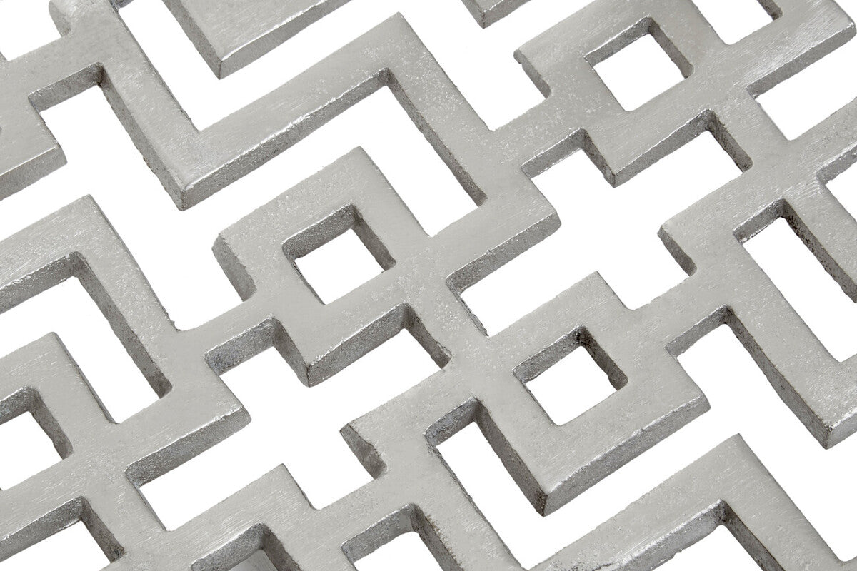 Delphi Large Plate in Silver Finish