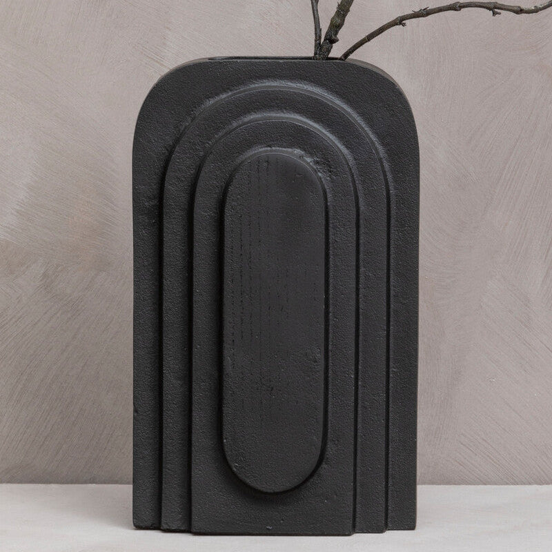 Hapax Tall Matt Black Finish Vase