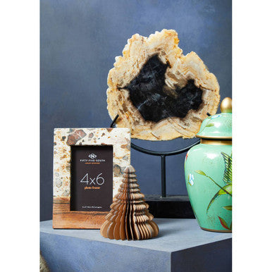 Marble and Acacia 5In X 7In Large Photo Frame | Oleena