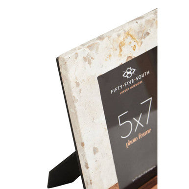 Marble and Acacia 5In X 7In Large Photo Frame | Oleena