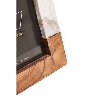 Marble and Acacia 5In X 7In Large Photo Frame | Oleena