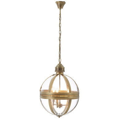 Hampstead Brass Finish Orb Pendant Light