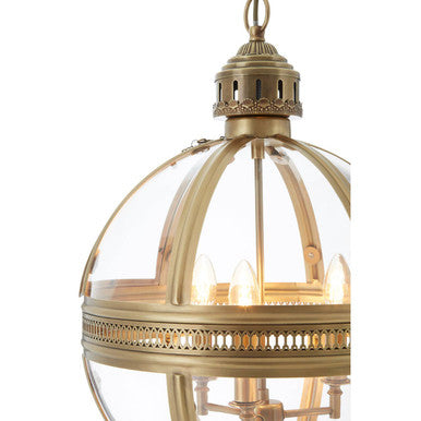 Hampstead Brass Finish Orb Pendant Light