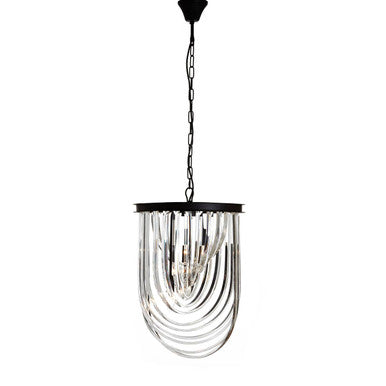 Kensington Townhouse Long Glass Swirl Chandelier