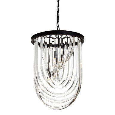 Kensington Townhouse Long Glass Swirl Chandelier