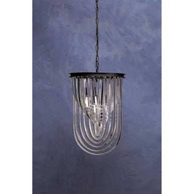 Kensington Townhouse Long Glass Swirl Chandelier