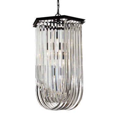 Kensington Townhouse Long Glass Swirl Chandelier