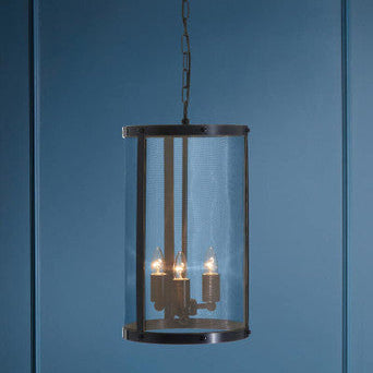 Hampstead Black Finish Small Pendant Light With Hints of Gold