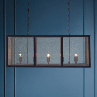 Hampstead Black Finish Wide Pendant Light With Hints of Gold