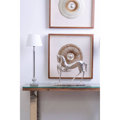 Table Lamp with Off White Silk Shade | Ursula