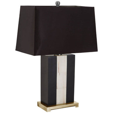 Hoxton Marble Table Lamp with Black Shade
