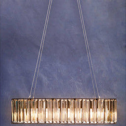 Akiko Black Metal and Glass 4 Bulb Pendant Light