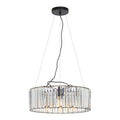 Akiko Black Metal and Glass 5 Bulb Ceiling Light