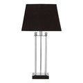 Nickel Finish and Black Shade Table Lamp | Hoffmann