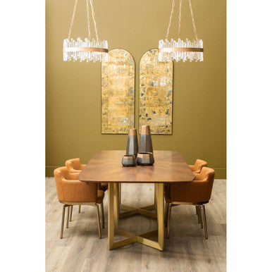 Lustra Acrylic Chandelier with Copper Band