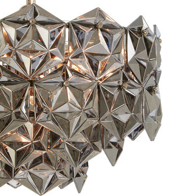 Rydello Smoked Grey Glass Chandelier