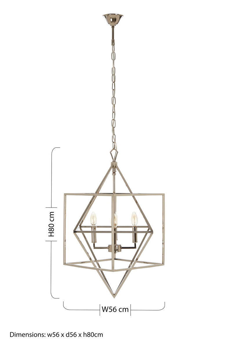 Kamara Nickel Finish Geometric Pendant Light