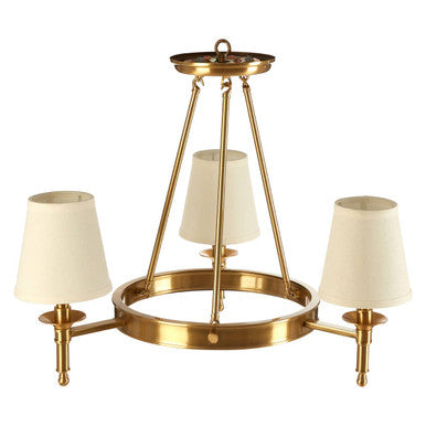 Zina Copper Finish 3 Arm Chandelier