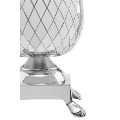 Boho Nickel Finish Pineapple Table Lamp