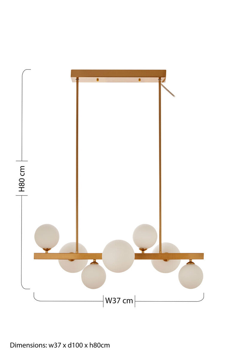 Abira Bronze Finish 7 Light Statement Pendant Light