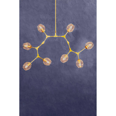 Abira Gold Finish Adjustable 8 Arm Statement Pendant Light