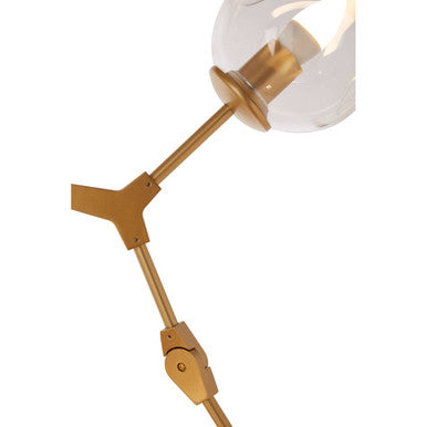Abira Gold Finish Adjustable 8 Arm Statement Pendant Light