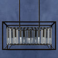 Akiko Dark Brown Metal and Glass 4 Bulb Ceiling Light
