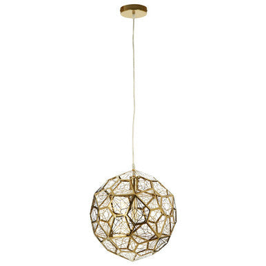 Akela Gold Metal Sphere Pendant Light