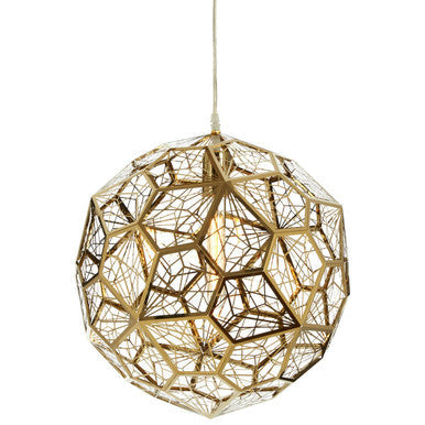 Akela Gold Metal Sphere Pendant Light