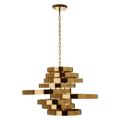 Alana Gold Metal 5 Bulb Pendant Light