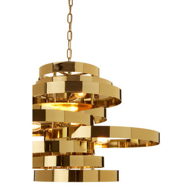 Alana Gold Metal 5 Bulb Pendant Light