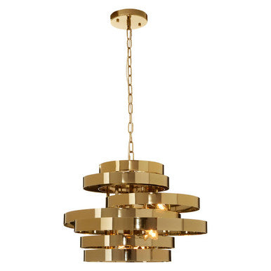 Alana Gold Metal 4 Bulb Pendant Light