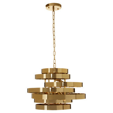 Alana Gold Metal 4 Bulb Pendant Light
