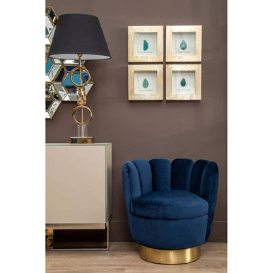 Skye Gold Finish Table Lamp with Dual Ring Base