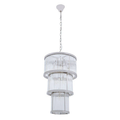 Salasco 3 Tier Nickel Finish Chandelier