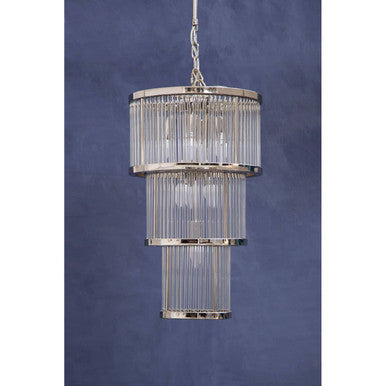 Salasco 3 Tier Nickel Finish Chandelier
