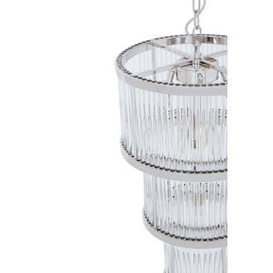 Salasco 3 Tier Nickel Finish Chandelier