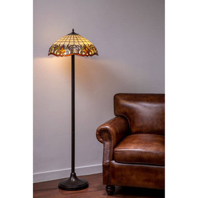 Wisteria Tiffany Umbrella Shade Floor Lamp