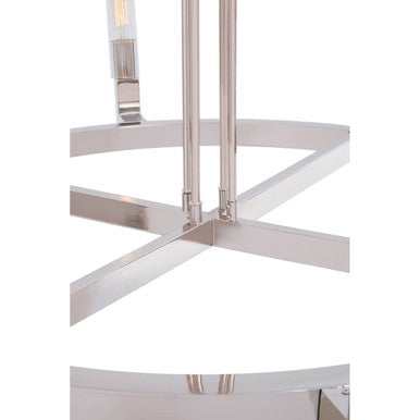 Alexis Nickel Finish 8 Bulb Round Statement Pendant Light