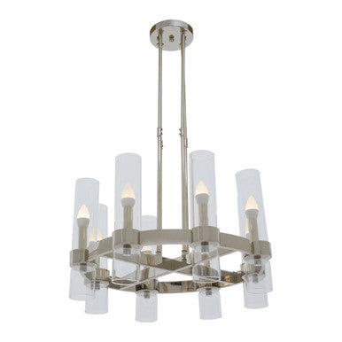 Alexis 8 Light Nickel Finish Statement Pendant Light