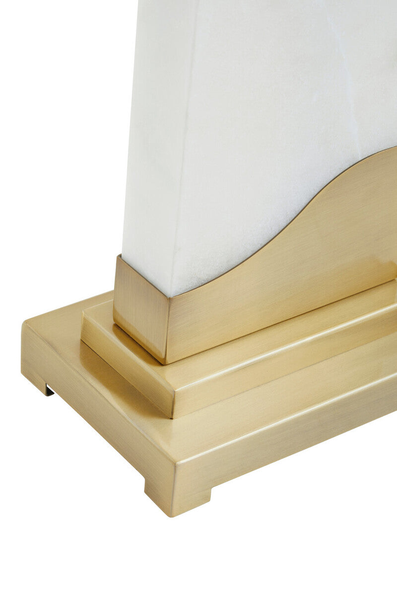 Edith Table Lamp in White Marble and Gold