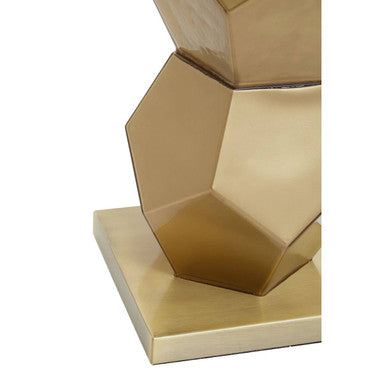 Eleri Gold Glass Table Lamp with Brushed Gold Base