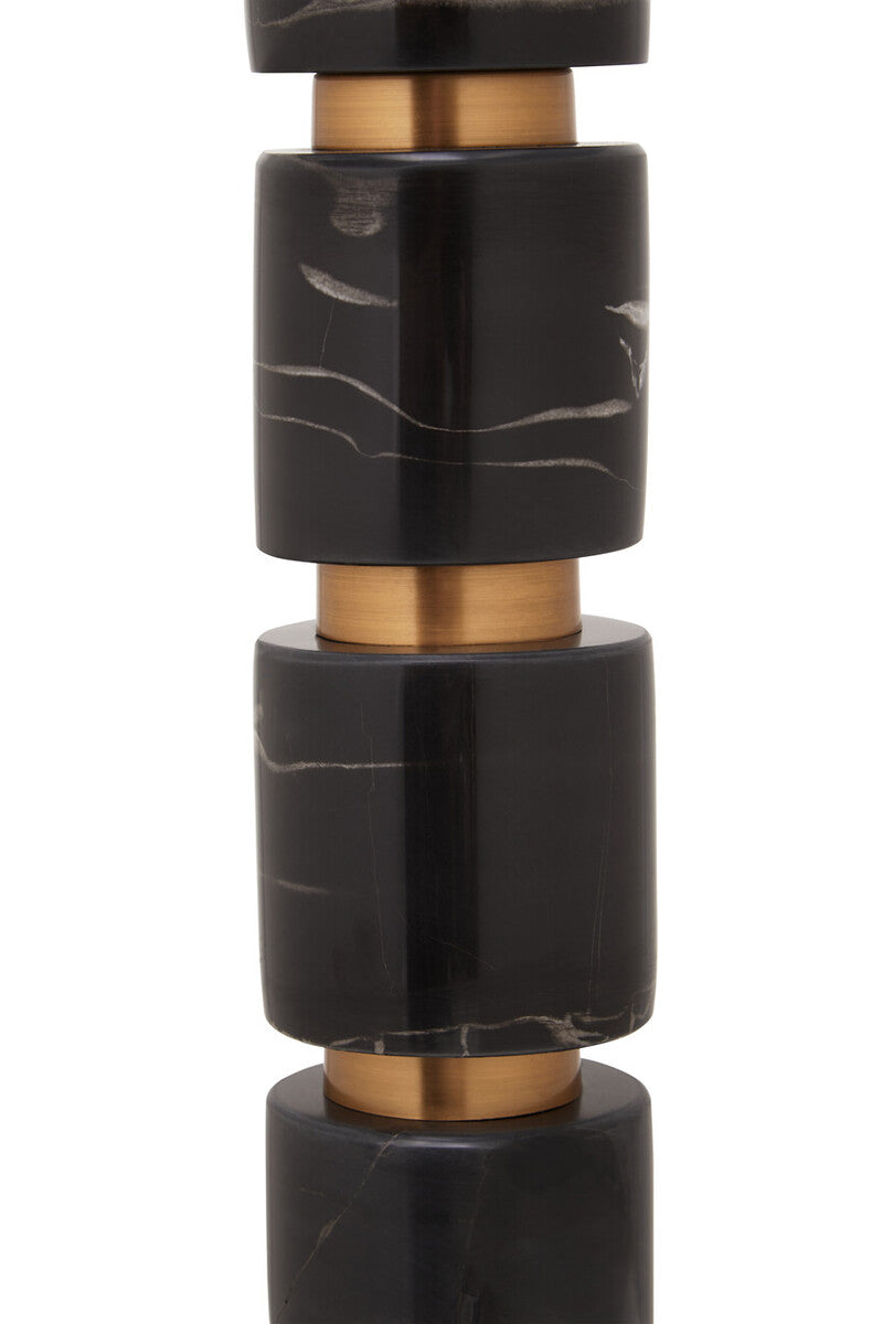 Marmo Grey Fabric Shade Table Lamp