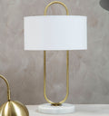White Fabric Shade Table Lamp | Nolan